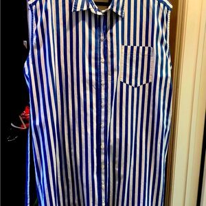 Derek Lam Short Sleeve Cotton Shirt Dress Size 16